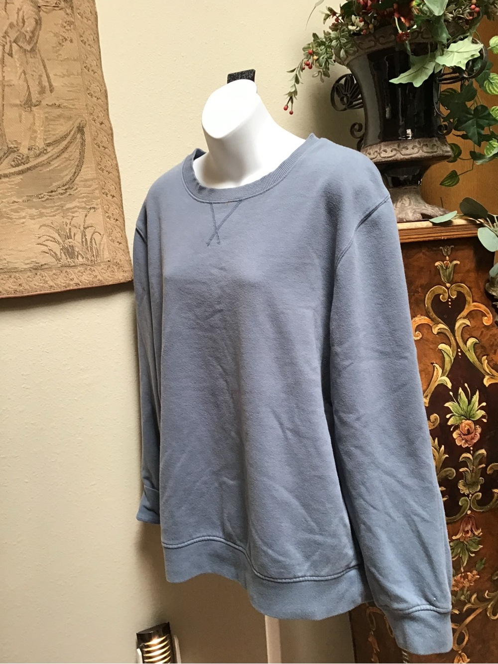 Richer Poorer Dusty Blue Crewneck Sweatshirt